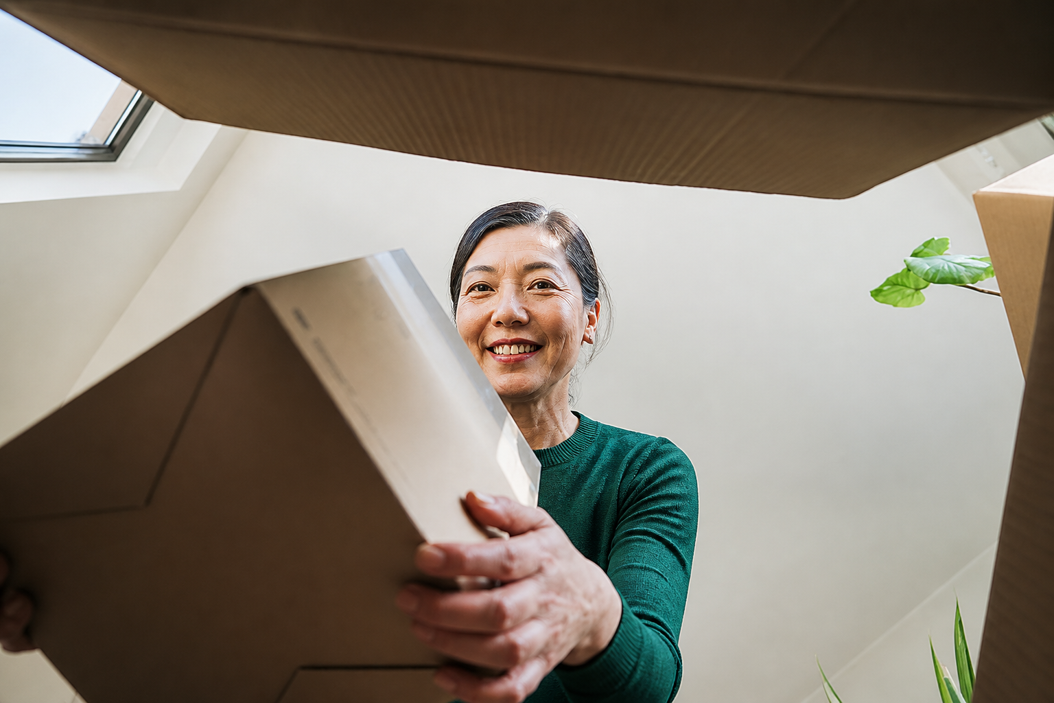 Woman receiving a discreet treatment delivery