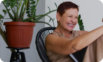 Woman relaxing at home